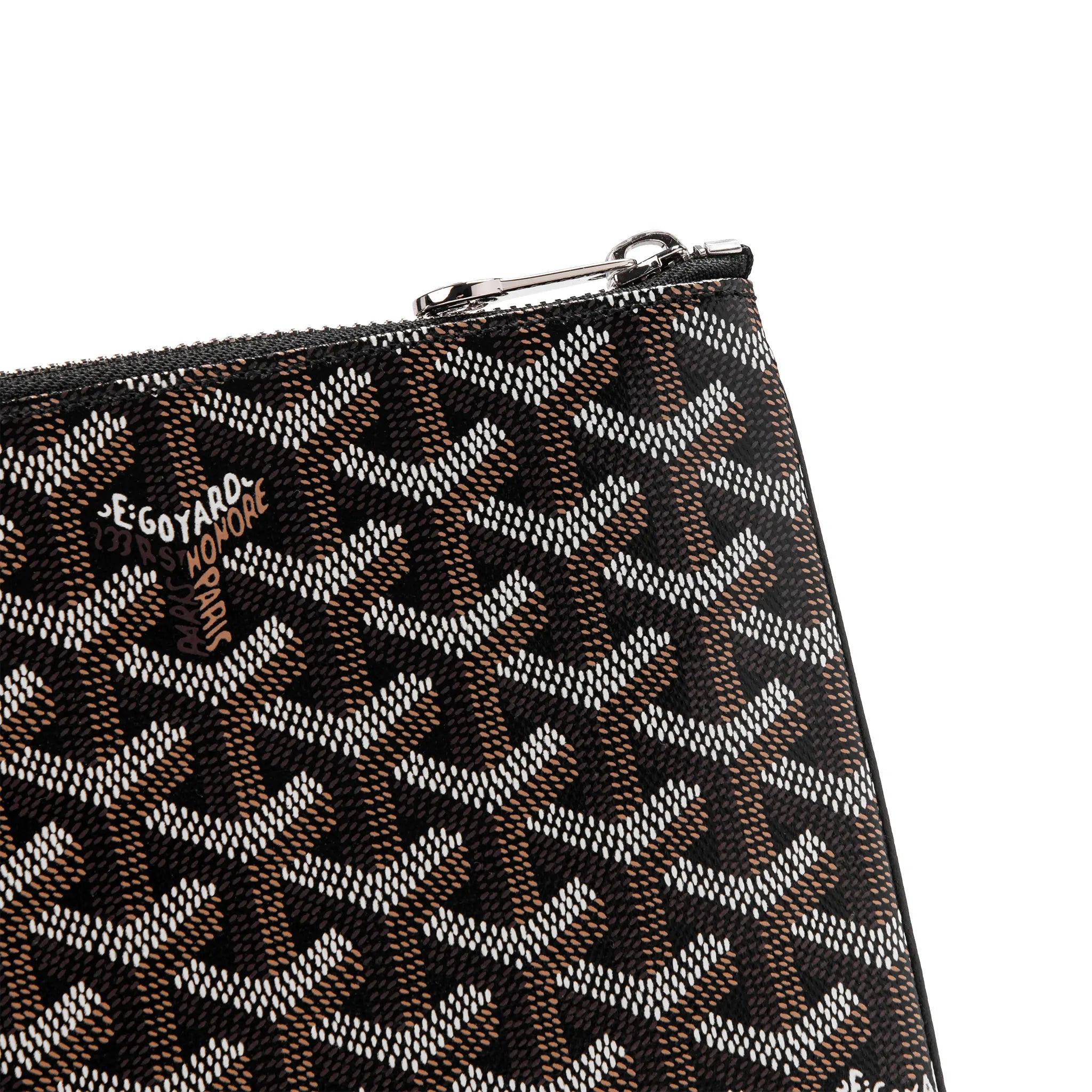 Close up of Goyard Senat Pouch MGM Black